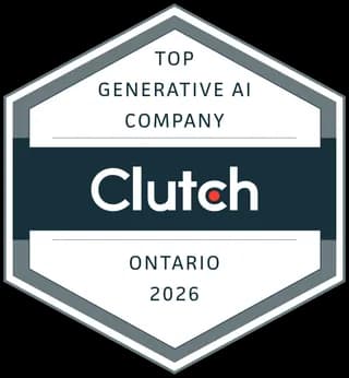 Clutch top generative AI company Ontario 2026
