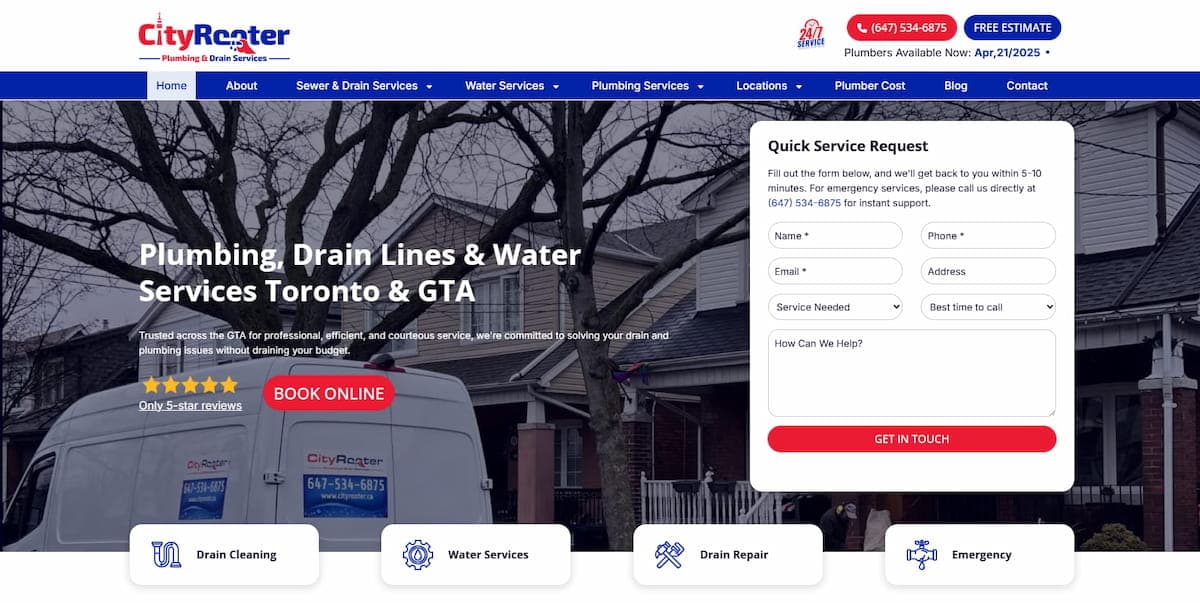City Rooter website