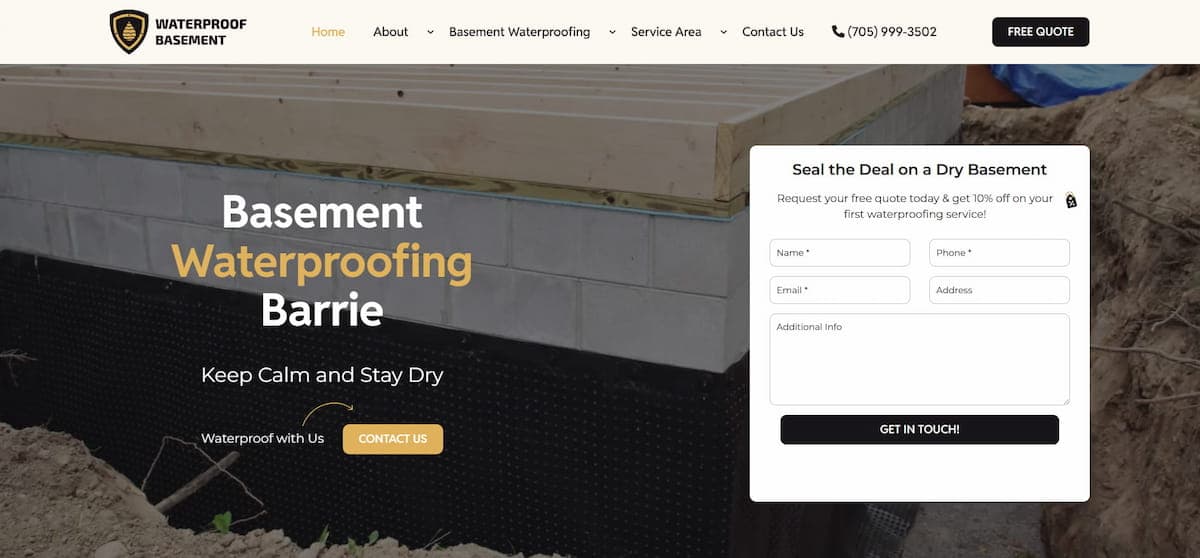 Waterproof Basement website