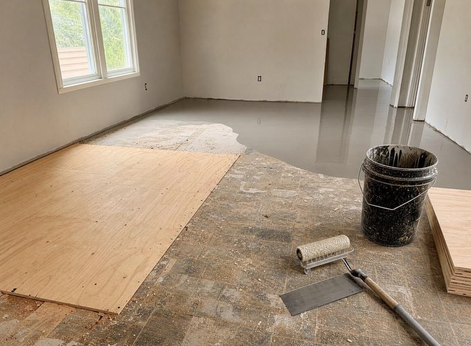 Subfloor repair and preparation work